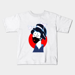 Geisha Japan Kyoto culture makeup Kids T-Shirt